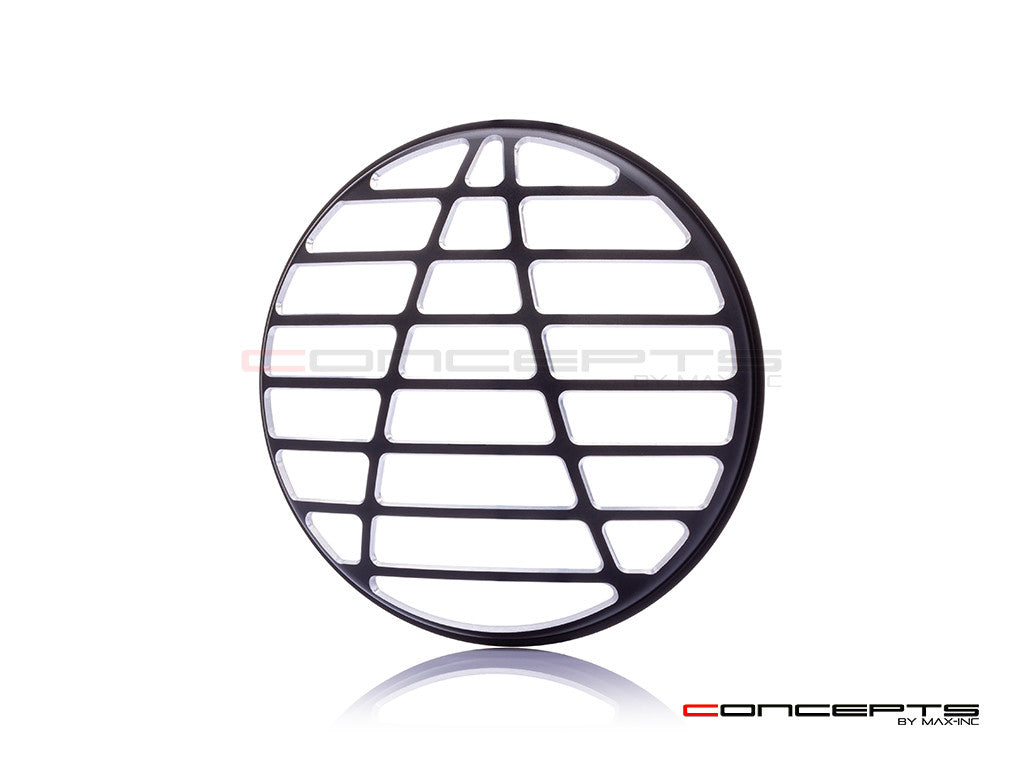 5.75" Atec Design Black / Contrast CNC Aluminum Headlight Guard Cover