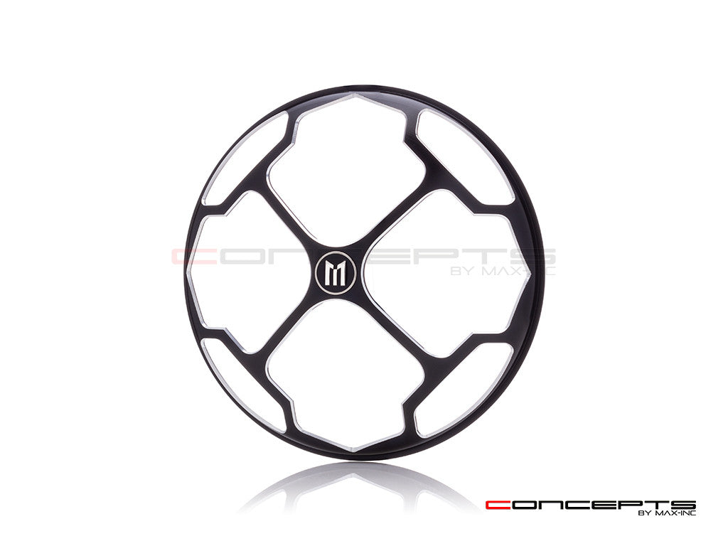 5.75" Rukis Design Black / Contrast CNC Aluminum Headlight Guard Cover