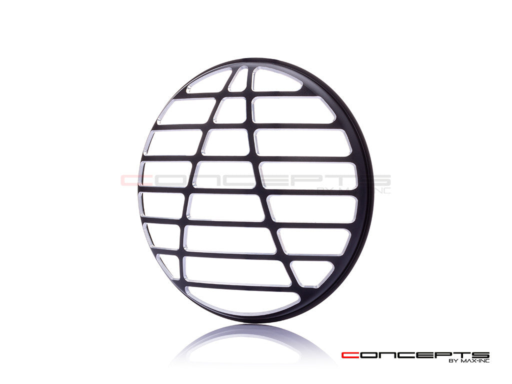 5.75" Atec Design Black / Contrast CNC Aluminum Headlight Guard Cover