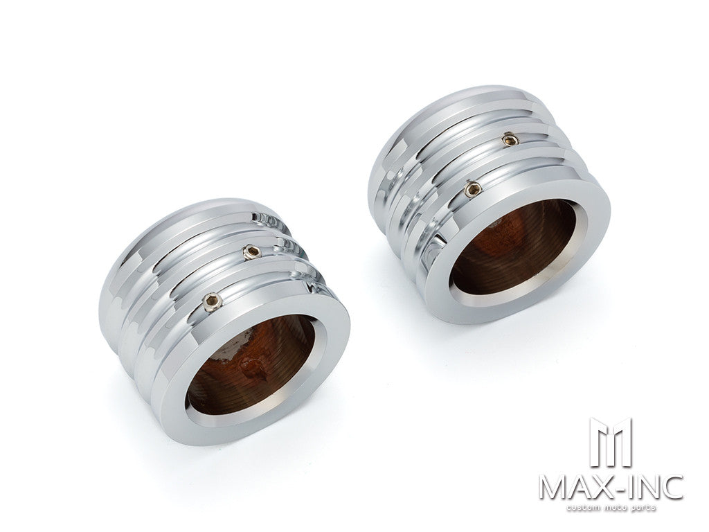 Motorcycle Front Axle Nut Covers Caps Aluminum Chrome For Harley Sportster Touring Softail Dyna