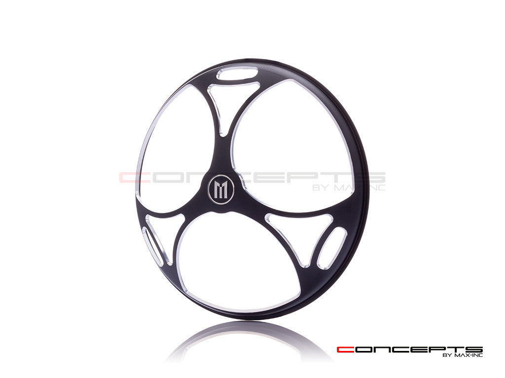 5.75" J-Rob Design Black / Contrast CNC Aluminum Headlight Guard Cover