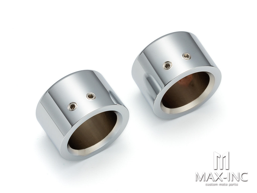 Motorcycle Front Axle Nut Covers Caps Aluminum Chrome For Harley Sportster Touring Softail