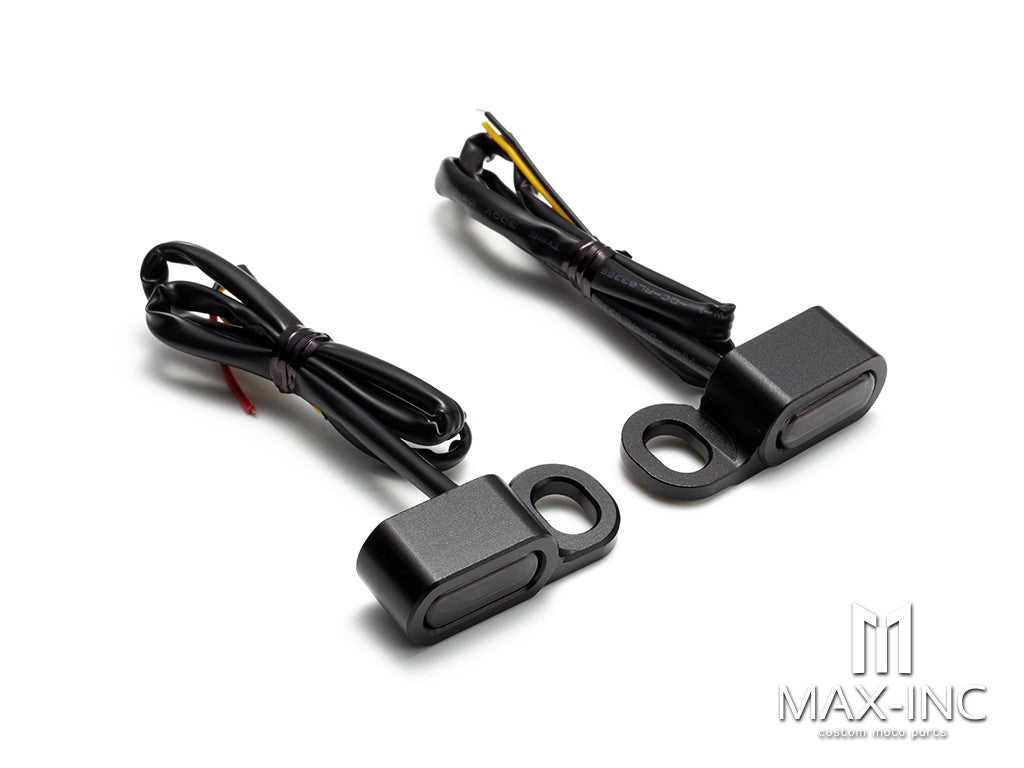 Motorcycle 12V Smoked lens LED Mini Turn Signals Indicators Running Light With E Mark For Harley Touring Street Glide 14-20 Softail 16-17