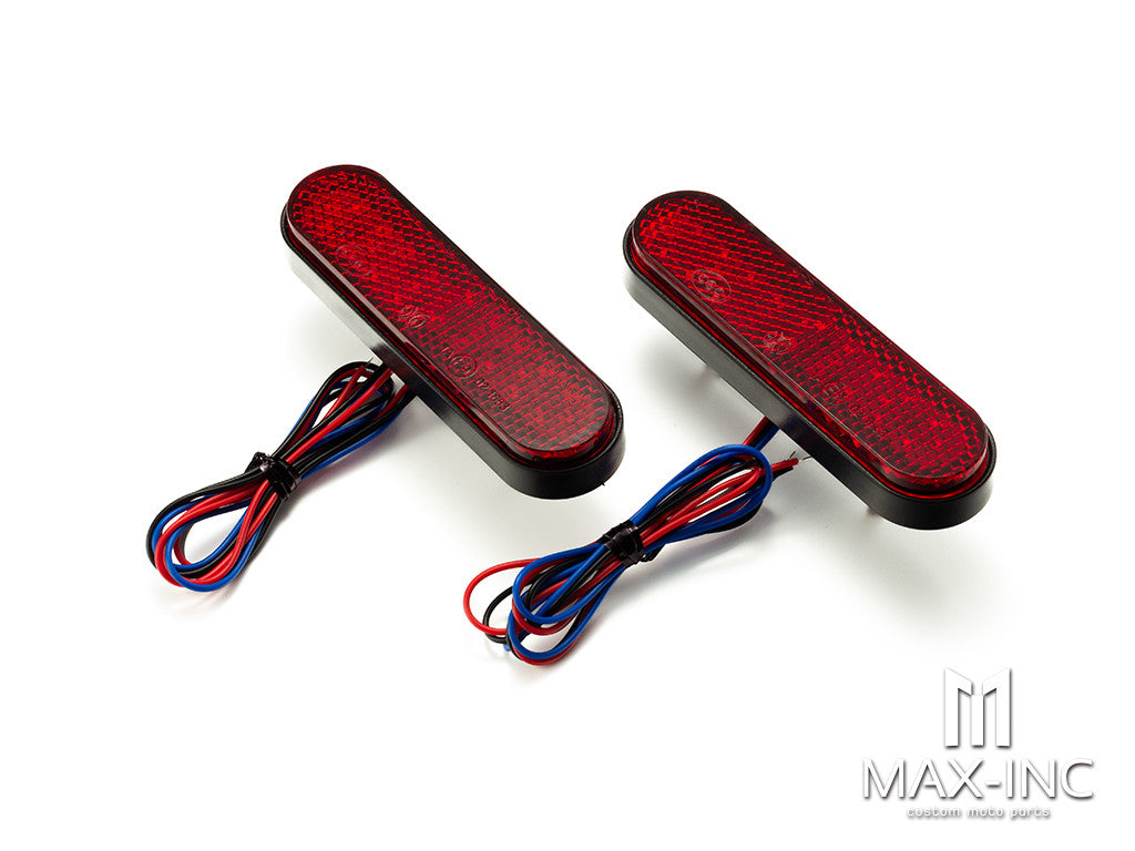 Universal Oval Tail / Stop Lights - Red Lens