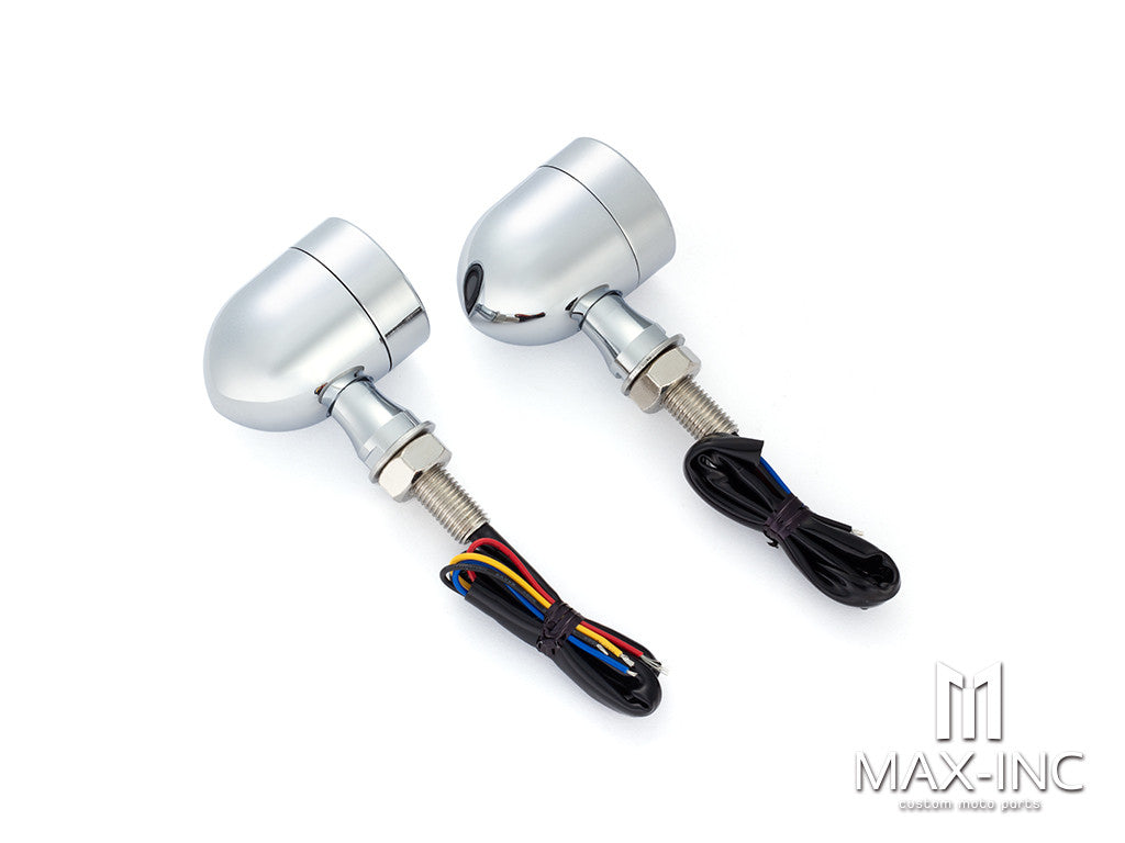 Chrome Alum Bobber LED Integrated Turn Signals (Turn / Tail / Stop)