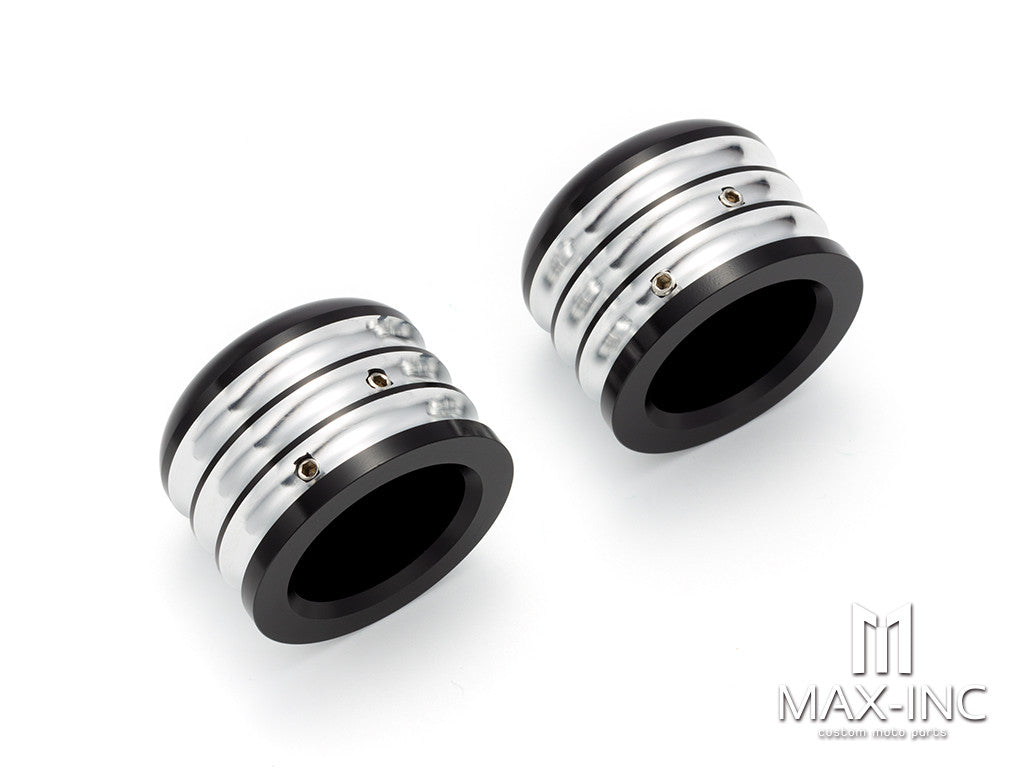 Motorcycle Front Axle Nut Covers Caps Aluminum Black Cut For Harley Sportster Touring Softail Dyna VRSC Fat Bob