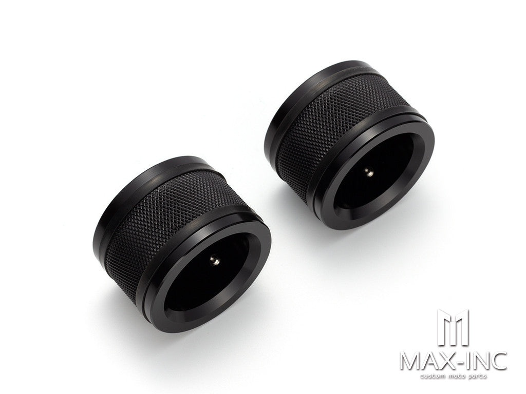 Motorcycle Front Axle Nut Covers Caps Aluminum Black For Harley Sportster Touring Softail Dyna VRSC