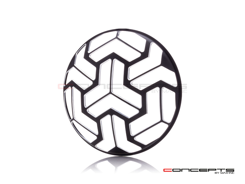 5.75" Trippa Design Black / Contrast CNC Aluminum Headlight Guard Cover