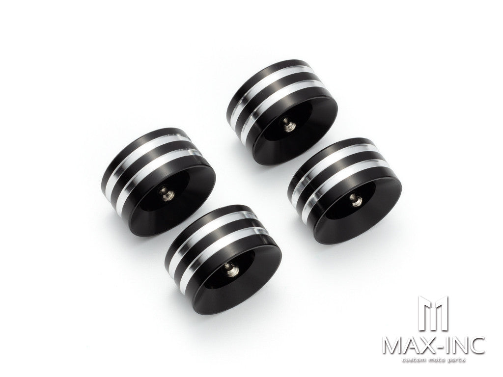 Motorcycle Front Axle Nut Covers Caps Aluminum Black Cut For Harley Sportster Touring Softail Dyna VRSC Fat Bob Wide Glide