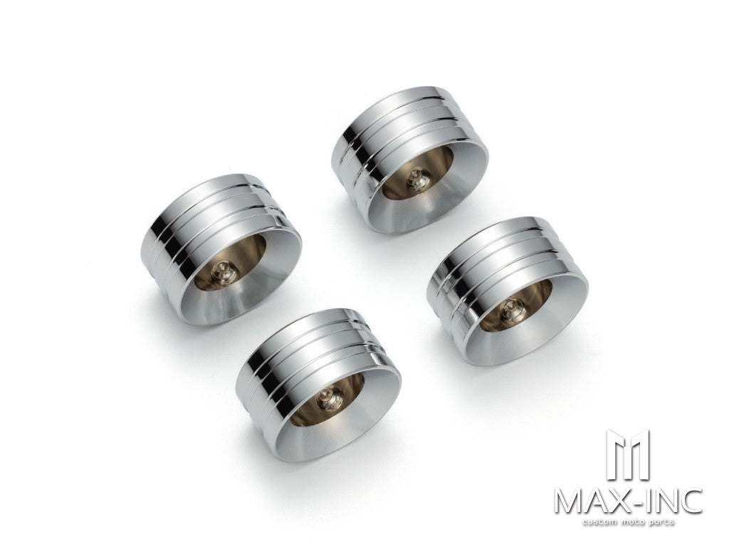 Motorcycle Front Axle Nut Covers Caps Aluminum Chrome For Harley Sportster Touring Softail Dyna VRSC Fat Bob