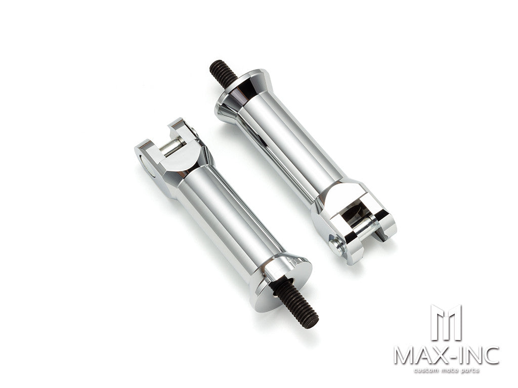 Chrome Motorcycle Passenger Foot Pegs Support Mount 2.25" Footrest Clevis Kit For Harley Softail Fatboy Heritage Softail FXST 2000-2006