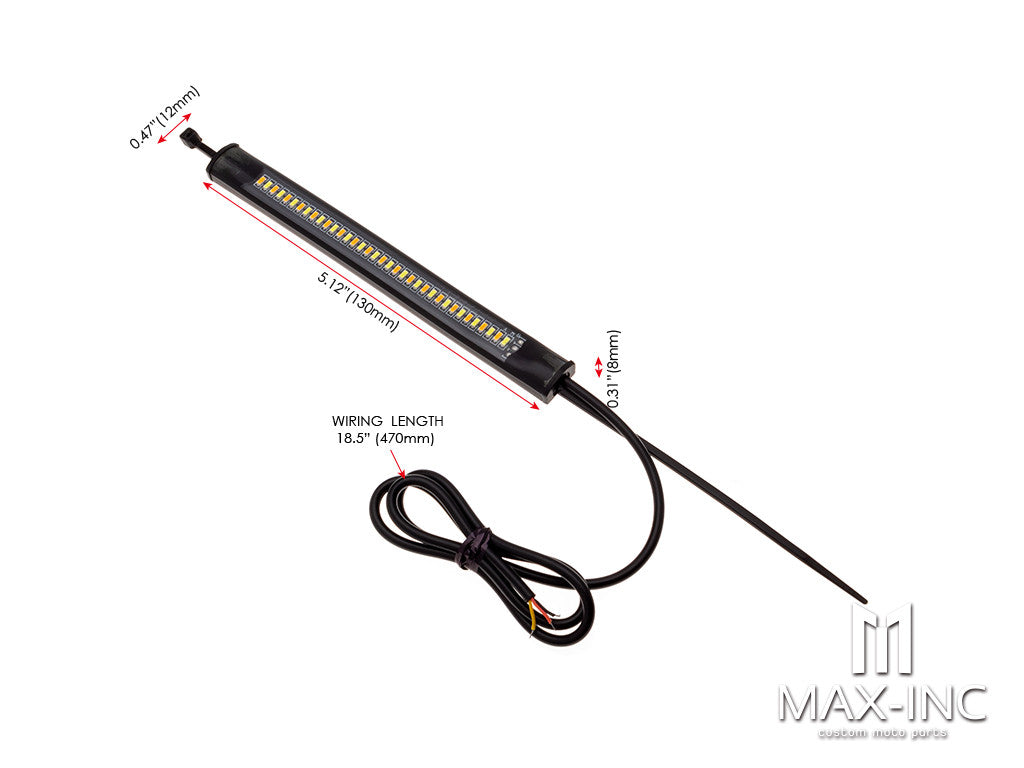 Universal Fork Mount Integrated LED Sequential Turn Signals + Daytime Running Lights