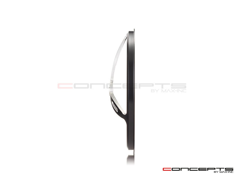 7" Tri-Prop Grille Design Black + Contrast CNC Aluminum Headlight Guard Cover