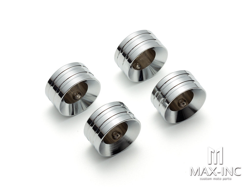 Motorcycle Front Axle Nut Covers Caps Aluminum Chrome For Harley Sportster Touring Softail Dyna VRSC
