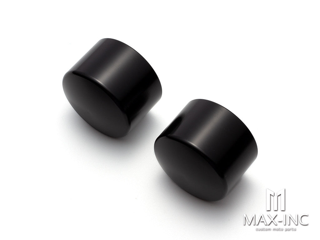 Motorcycle Front Axle Nut Covers Caps Aluminum Black For Harley Sportster Touring
