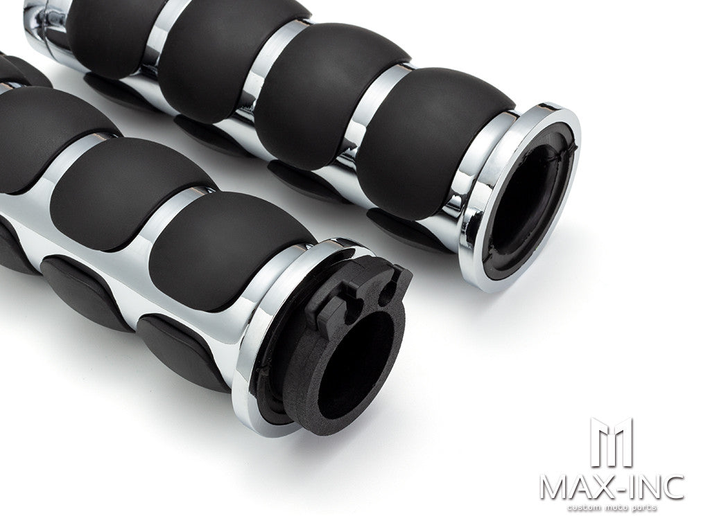 XL883 1200 X48 72 Motorcycle CHROME CUT Racing Knurling Hand grip