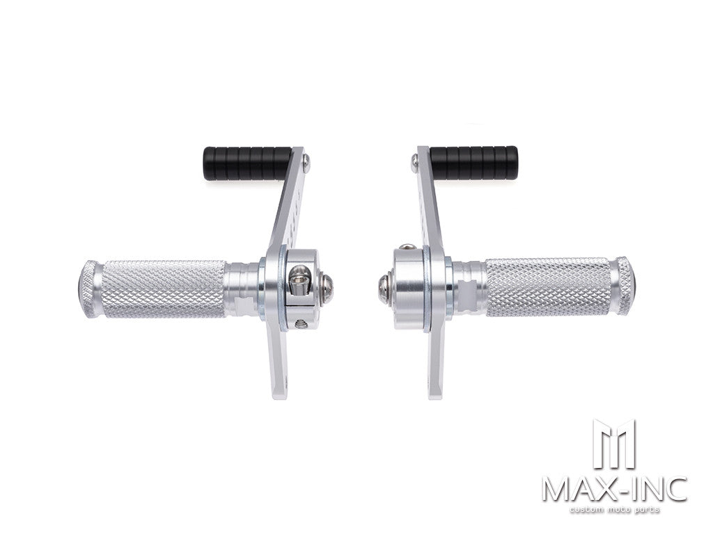 Silver Universal Cafe Racer CNC Machined Aluminum Rear Sets