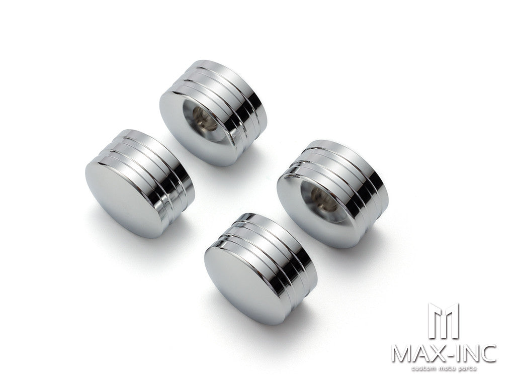 Motorcycle Front Axle Nut Covers Caps Aluminum Chrome For Harley Sportster Touring Softail Dyna VRSC Fat Bob