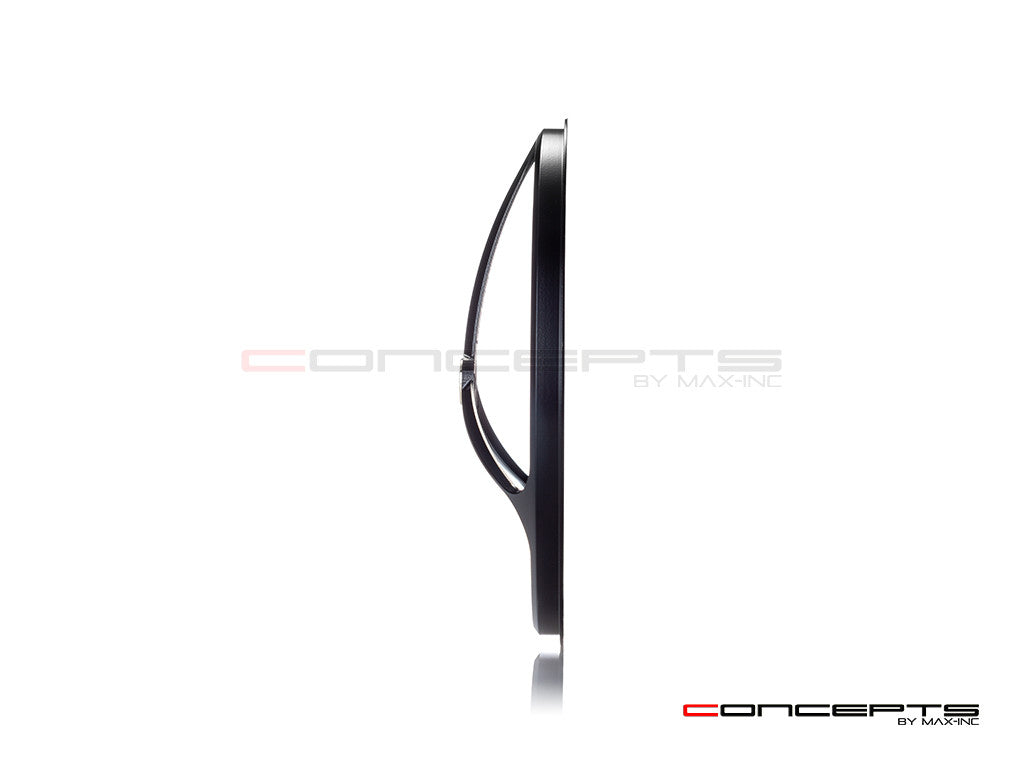 7" Tri-Benz Grille Design Black CNC Aluminum Headlight Guard Cover