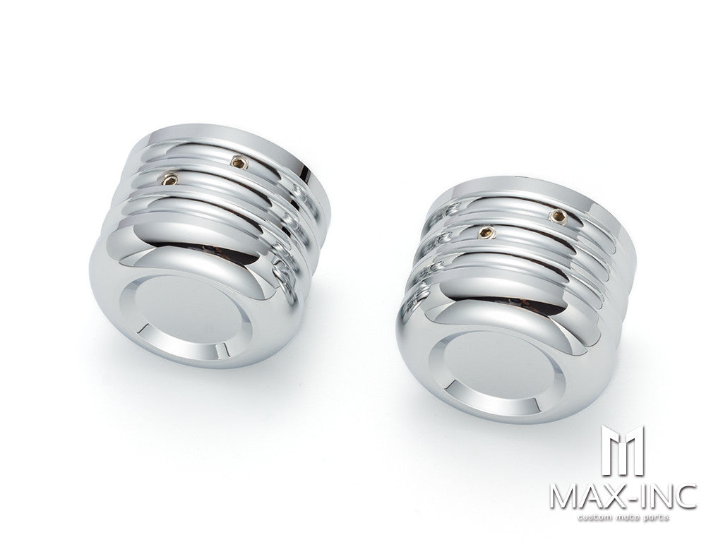 Motorcycle Front Axle Nut Covers Caps Aluminum Chrome For Harley Sportster Touring Softail Dyna