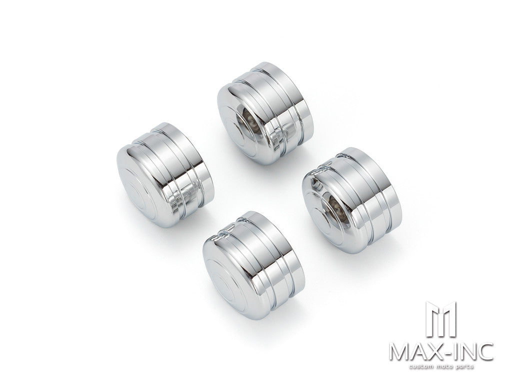 Motorcycle Front Axle Nut Covers Caps Aluminum Chrome For Harley Sportster Touring Softail Dyna VRSC Fat Bob Wide