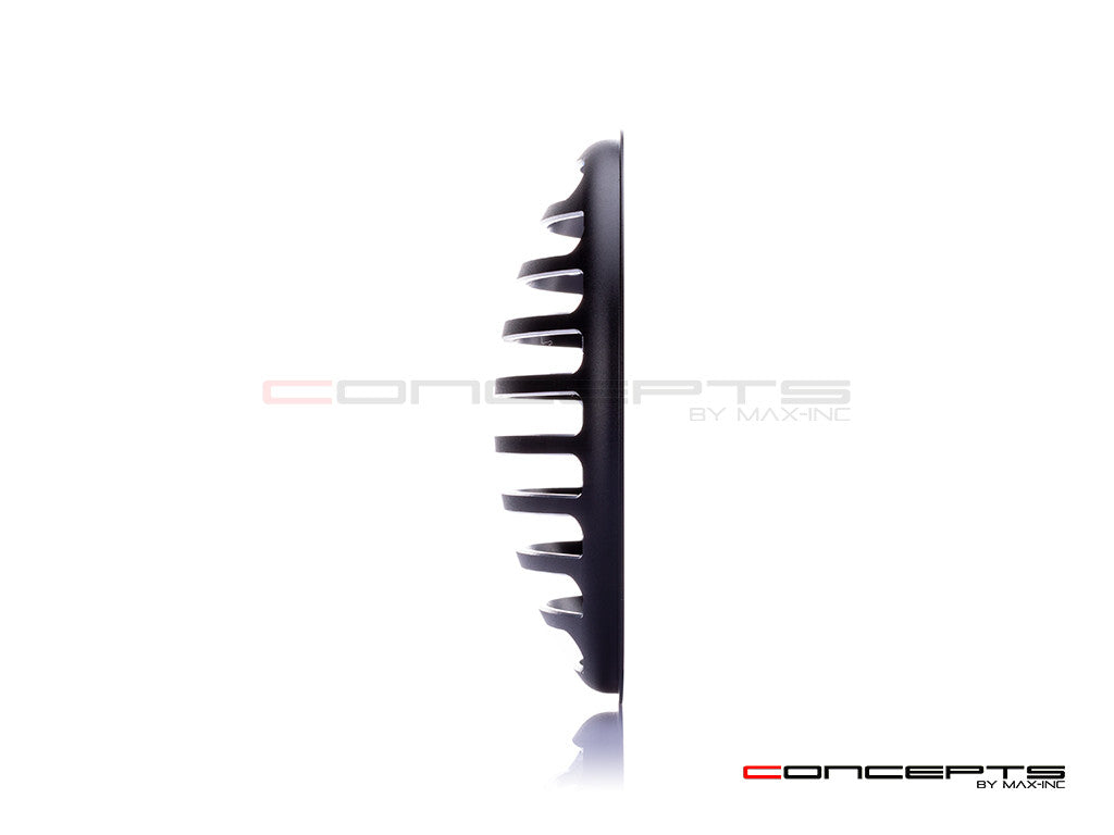 5.75" Vent Design Black / Contrast CNC Aluminum Headlight Guard Cover