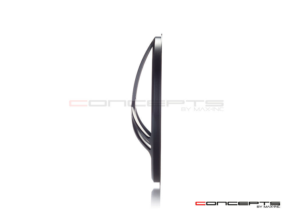 7" Tri-Pro Grille Design Black CNC Aluminum Headlight Guard Cover