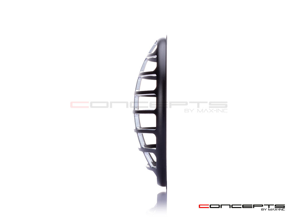 5.75" Atec Design Black / Contrast CNC Aluminum Headlight Guard Cover