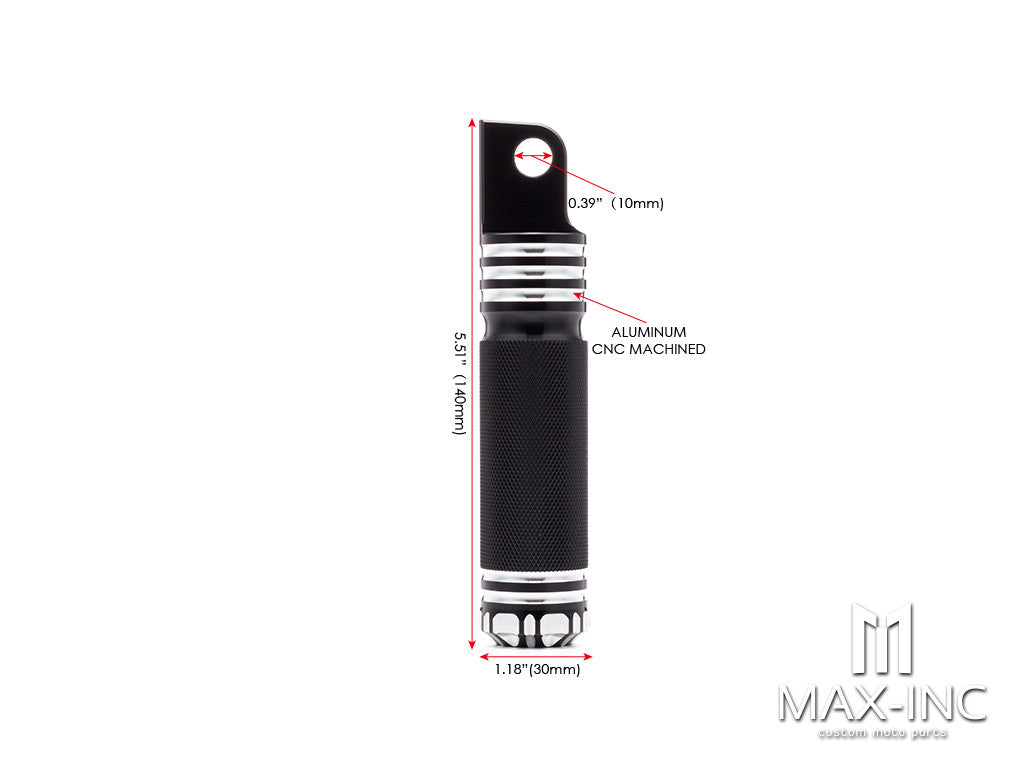 Black Harley XL883 1200 X48 Modified Pedal Knurled Carving