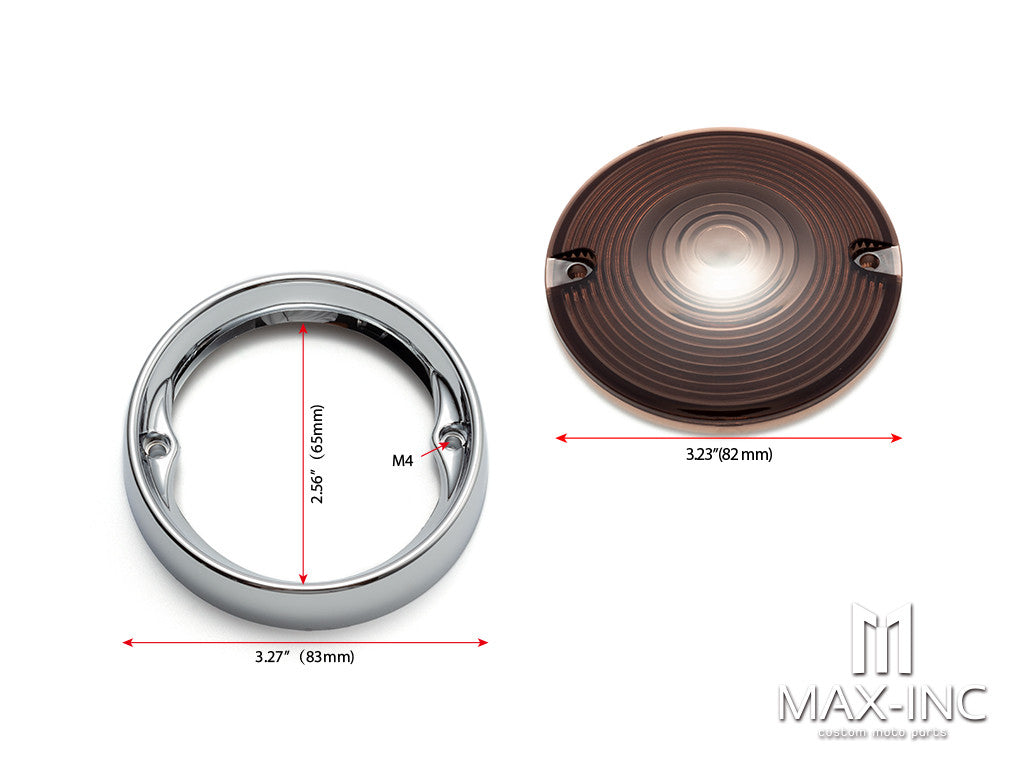 Chrome Smoked Motorcycle Turn Signal Light Bezels Indicator Lens Trim Ring Visor Cover For Harley Sportster XL Softail Dyna Touring FLHR FL