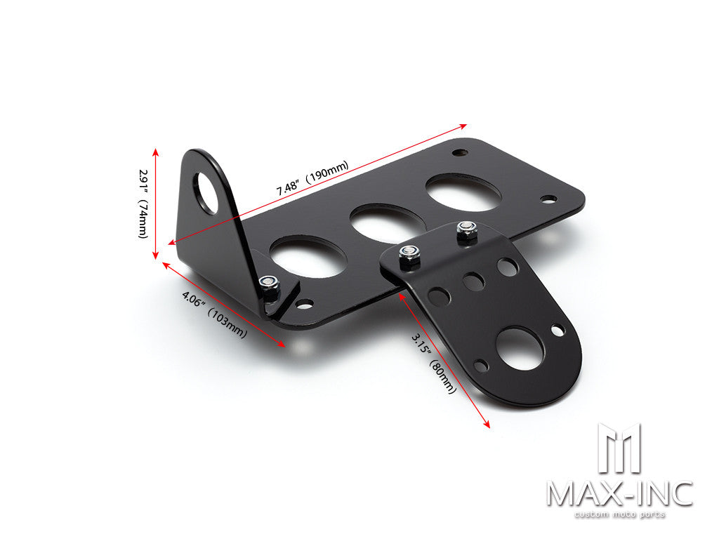 Universal Motorcycle Side Mounted Tail Light Frame License Plate Bracket Retro Metal Motorcycle Accessories for harley