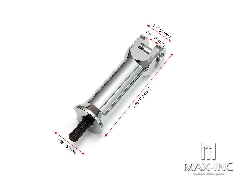 Chrome Motorcycle Passenger Foot Pegs Support Mount 2.25" Footrest Clevis Kit For Harley Softail Fatboy Heritage Softail FXST 2000-2006