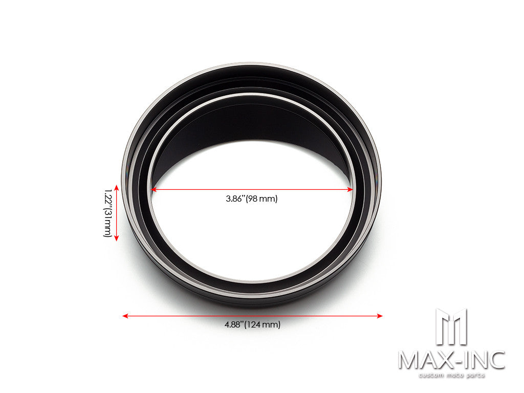 5 Inch Visor Speedometer Gauge Bezel Cover Trim Ring Fit For Harley Softail FXST/BLACK