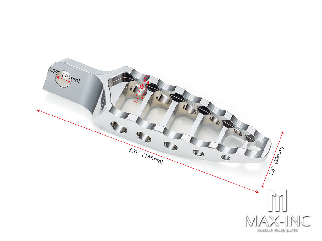 Chrome Harley XL883 1200 X48 CNC Aluminum Modified Pedal