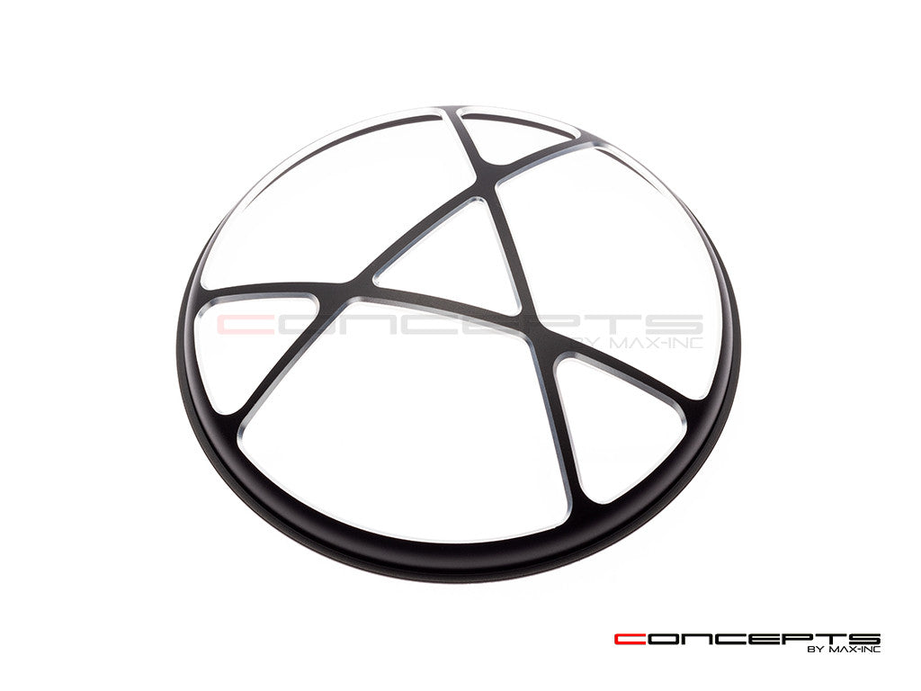 5.75" Anarchy Design Black / Contrast CNC Aluminum Headlight Guard Cover