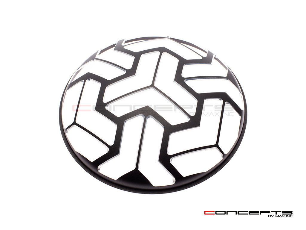 5.75" Trippa Design Black / Contrast CNC Aluminum Headlight Guard Cover