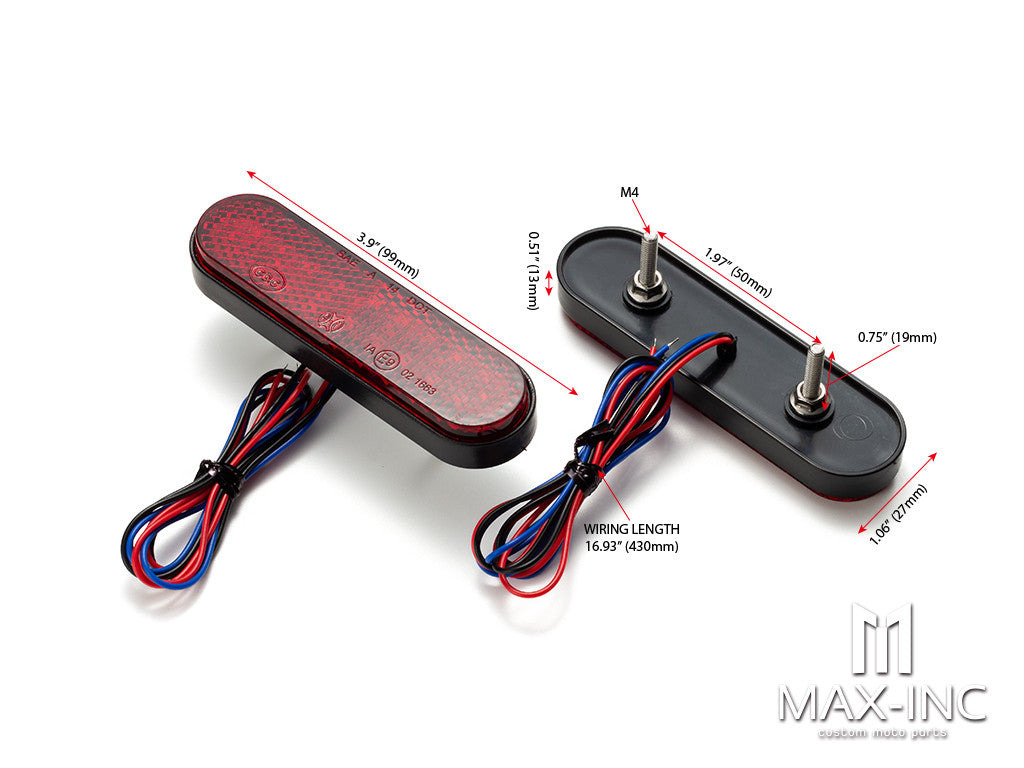 Universal Oval Tail / Stop Lights - Red Lens
