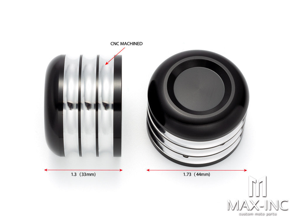 Motorcycle Front Axle Nut Covers Caps Aluminum Black Cut For Harley Sportster Touring Softail Dyna VRSC Fat Bob