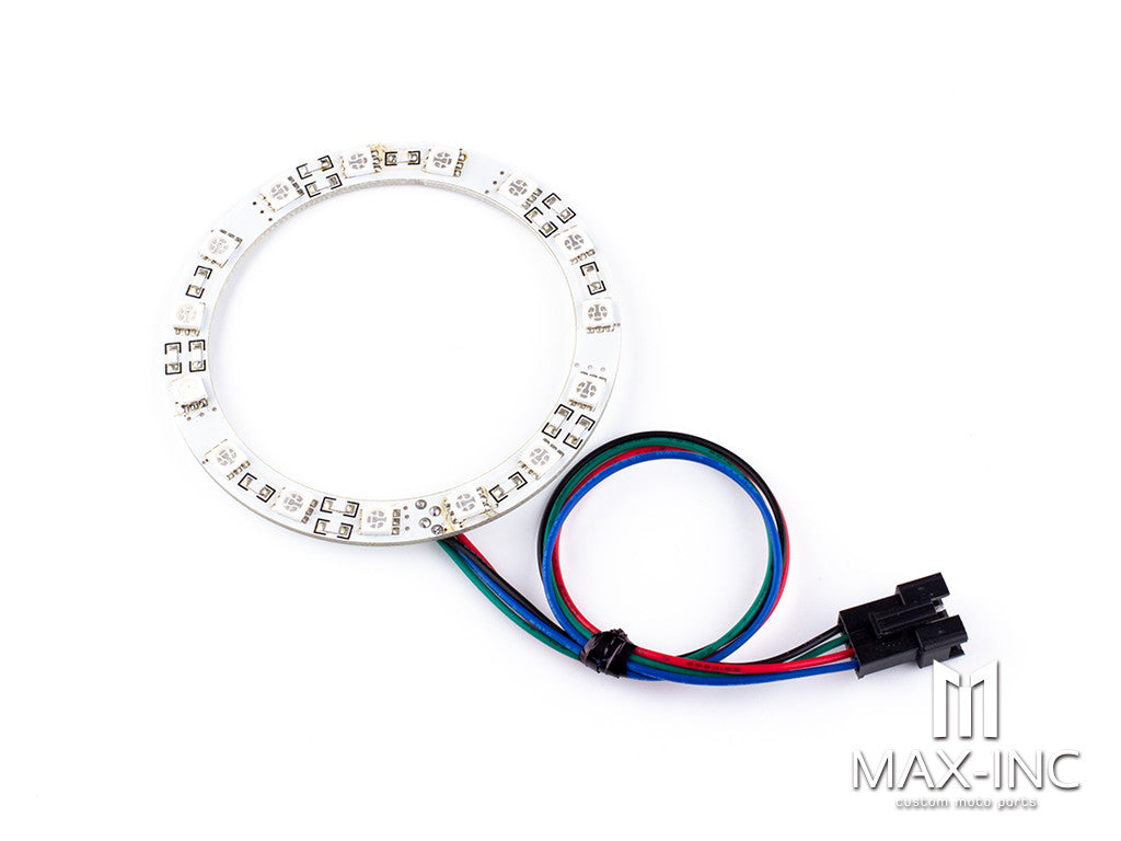Universal 8cm RGB Super Bright LED Angel Eye Halo Ring Set