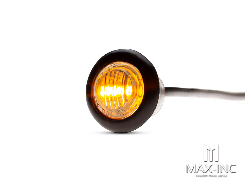 AMBER 12v Round Flush Mount LED Mini Marker Lights