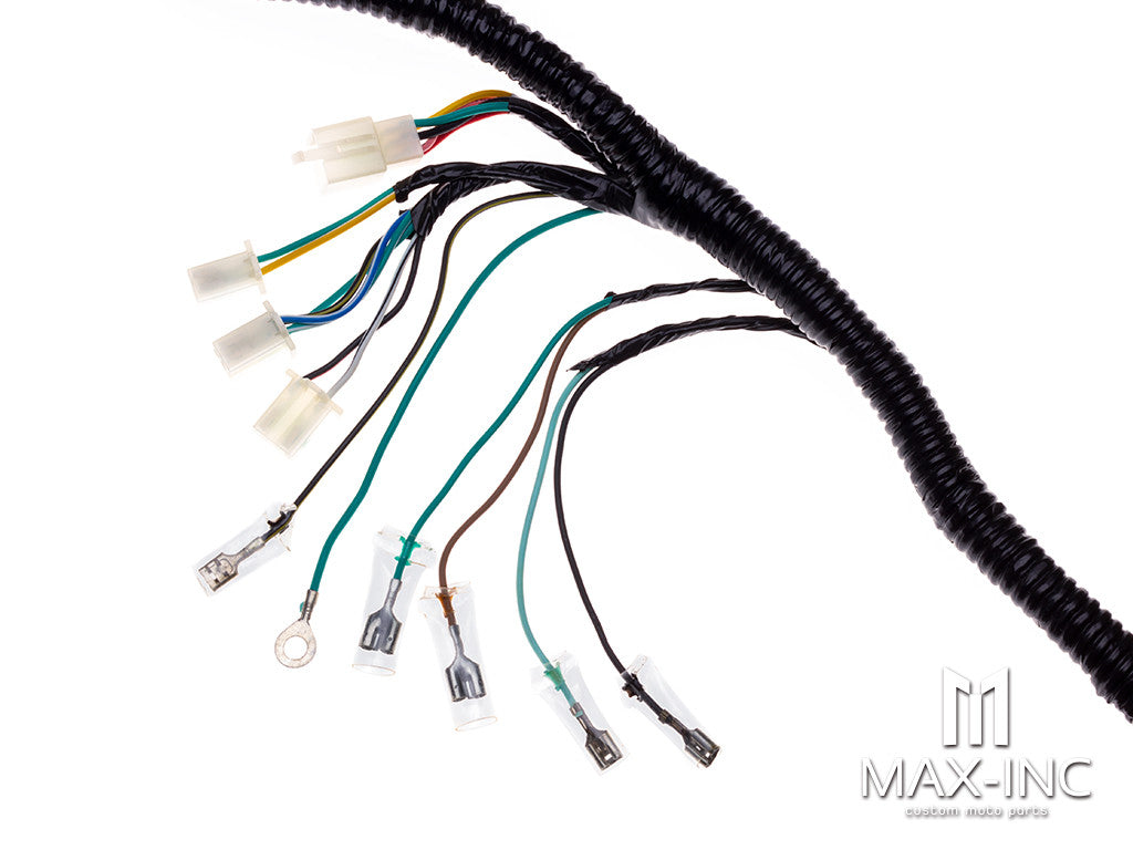 Universal Complete Motorcycle 12v Wiring Harness / Loom