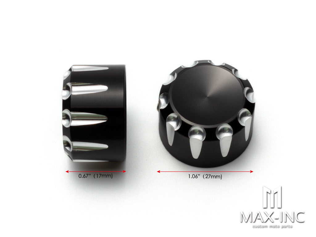 Motorcycle Front Axle Nut Covers Caps Aluminum Black/Chrome For Harley Sportster Touring Softail Dyna VRSC Fat Bob Wide Glide