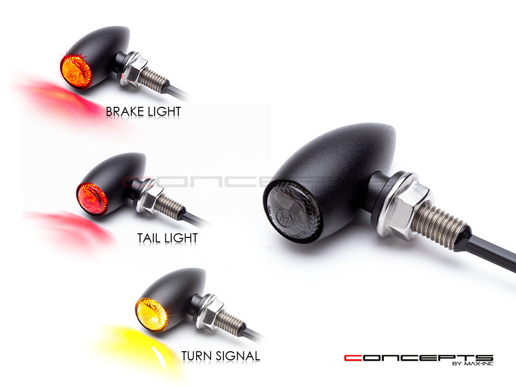 Proton Micro CNC Billet Aluminum Integrated LED Stop / Tail Lights / Turn Signals