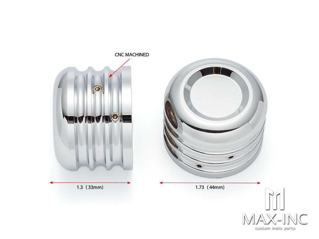Motorcycle Front Axle Nut Covers Caps Aluminum Chrome For Harley Sportster Touring Softail Dyna