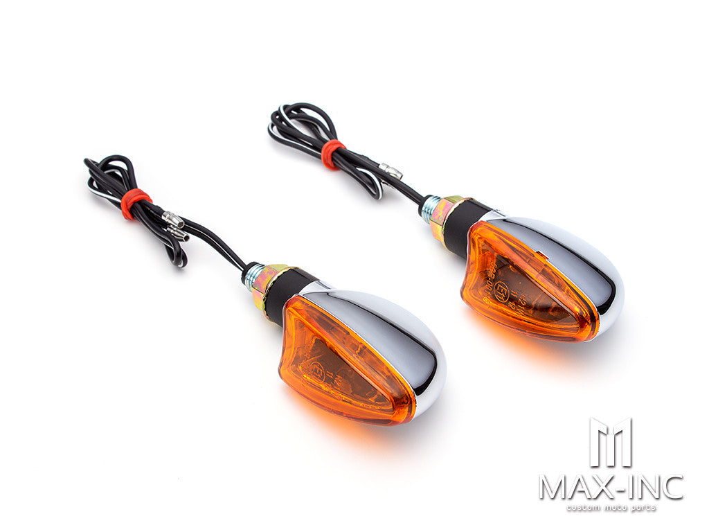 Chrome Mini Czar LED Turn Signals / Indicators - Bulb Type - Emarked