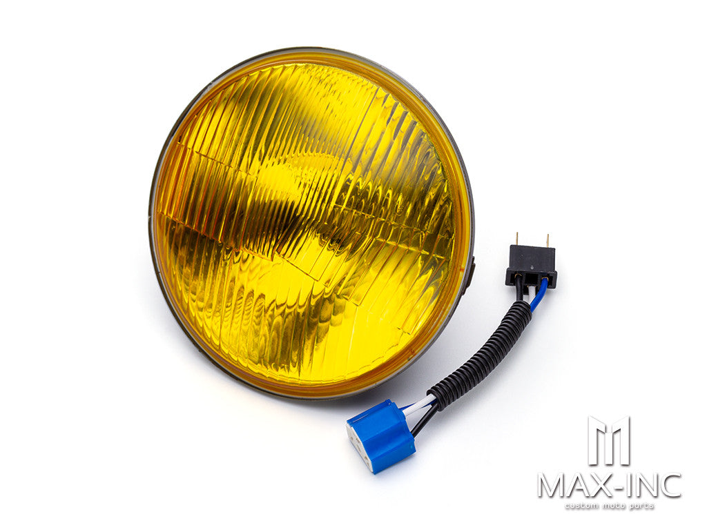 7" Classic Yellow Lens Semi Sealed Beam Insert - 55w Halogen Bulb