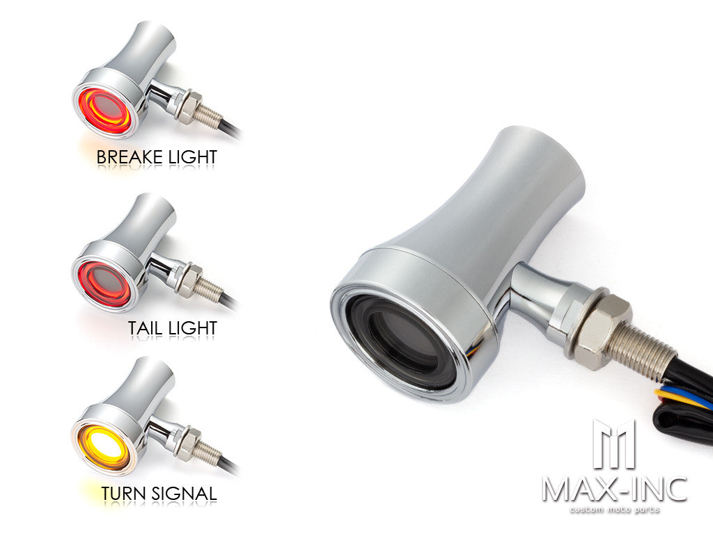 Chrome Sleek Judger LED Integrated Turn Signals (Turn / Tail / Stop)