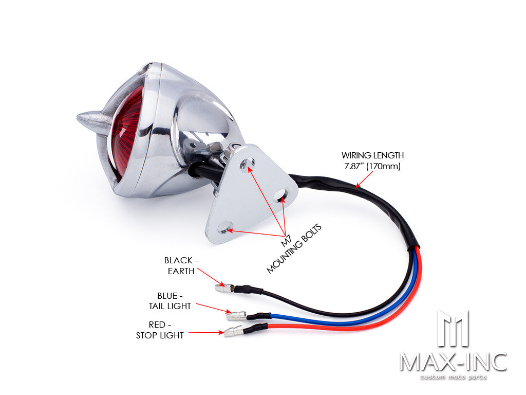 Polished Alloy Bobber LED Stop / Tail Light
