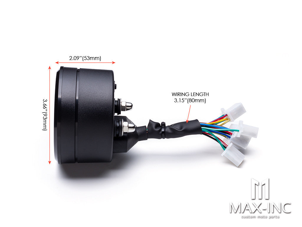 95mm Digital LCD Electronic Integrated Speedometer / Tacho Gauge
