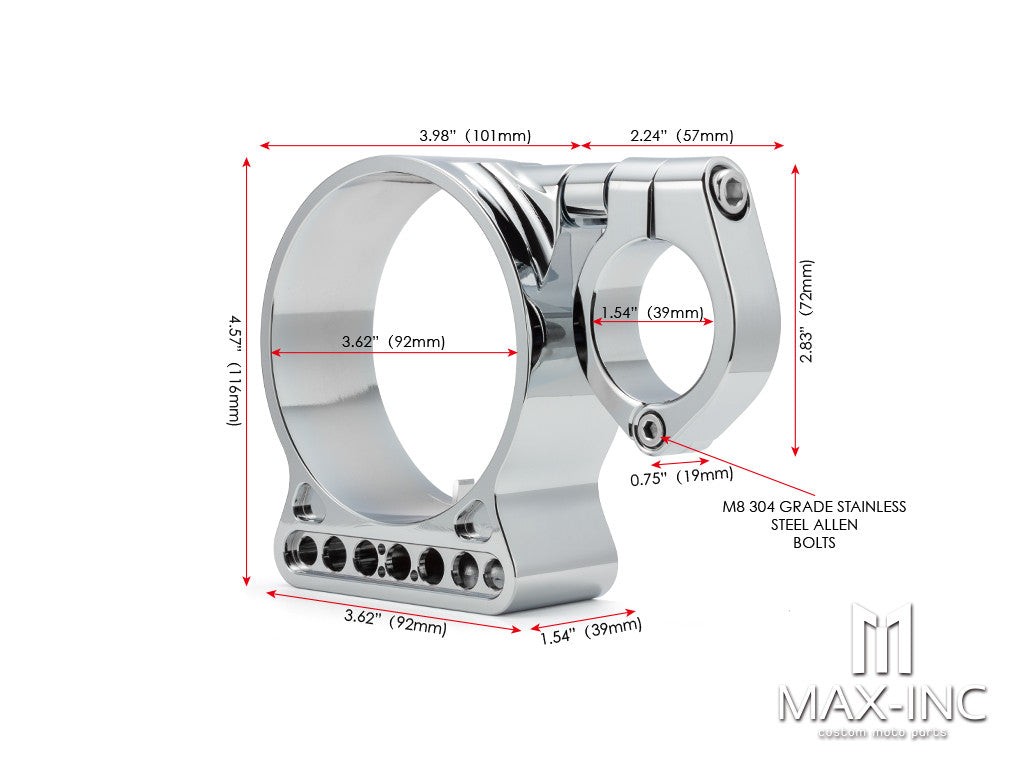 Motorcycle 39mm 16" Speedo Side Mount Relocation Bracket CNC Aluminum Clamps For Harley Sportster XL 883 1200 48 Iron 1995-2016